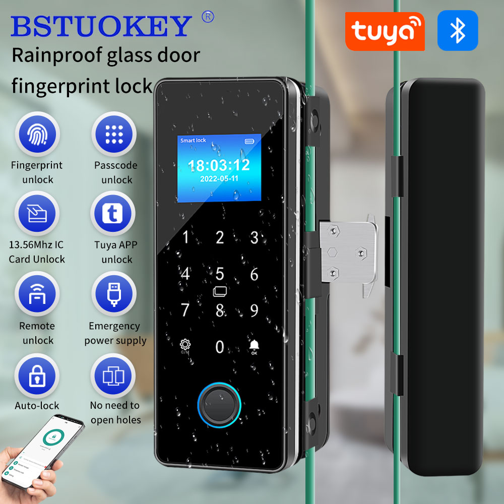 Home Security Keypad - Waterproof Tuya APP Control Sliding Glass
