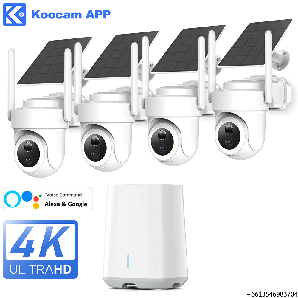 Camera Solar Wireless - HomeBase 4-Cam Kit 5G/2.4G 8MP 4K