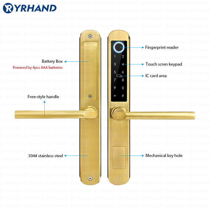 IP66 Gold Stainless steel Slid - Home Security Keypad 评论和价格