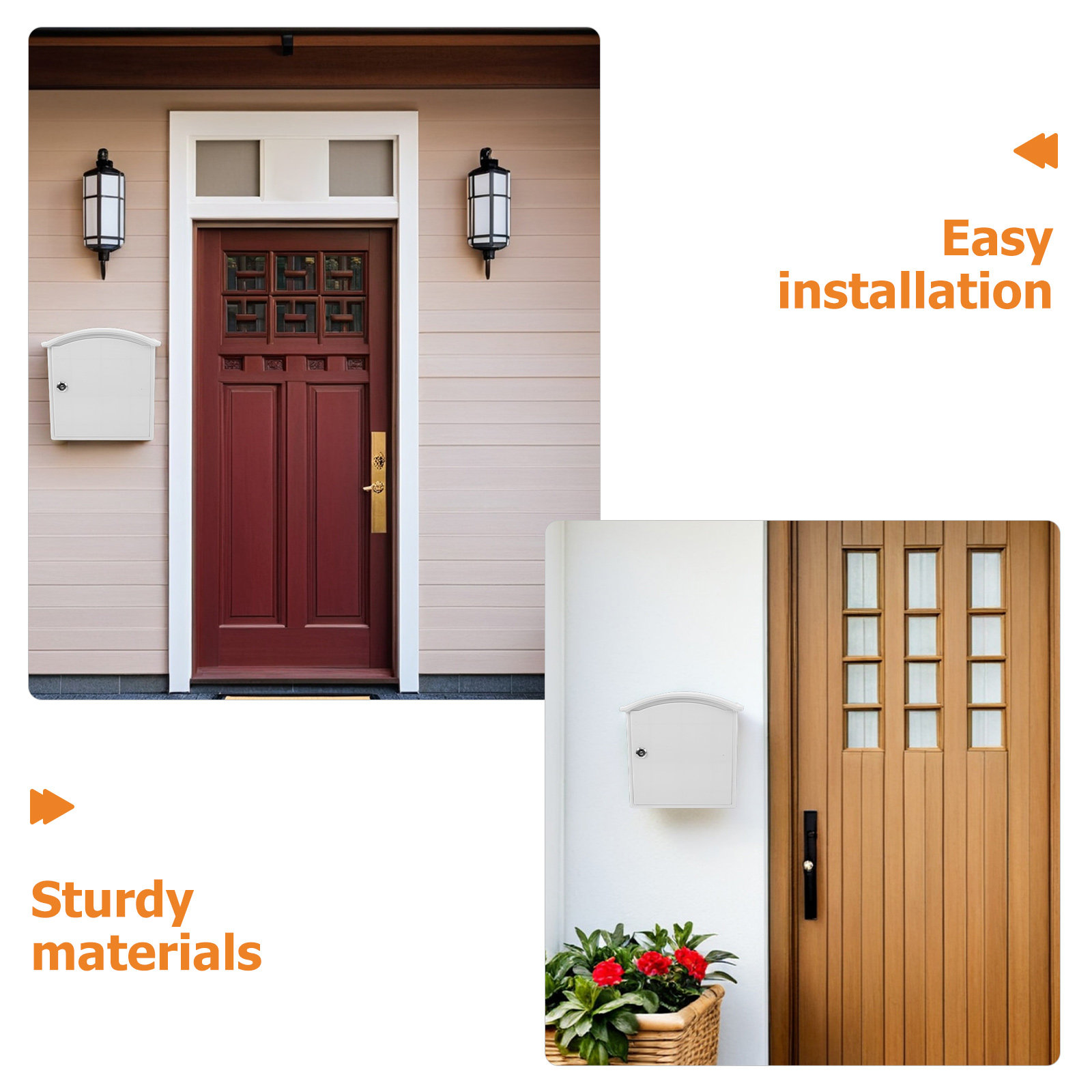 2Pcs Lockable Wall Mounted Mai - Home Security Letters 评论和价格