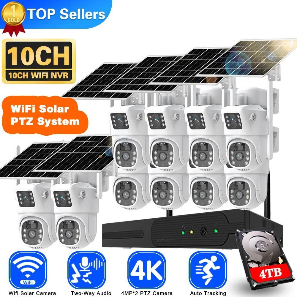 4K 8MP Dual Lens Wifi Solar CC - Nvr Kit 8 Channel 评论和价格