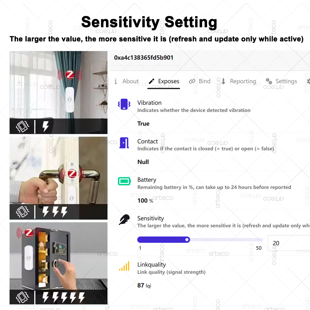 Smart ZigBee 3.0 Vibration Sen - Home Security Business 评论和价格