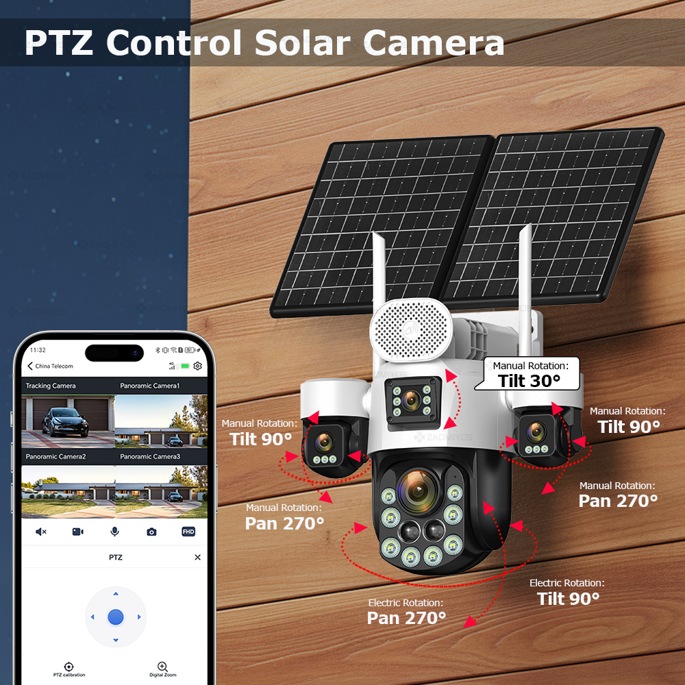 4 Lens Outdoor 360° Surveillan - Home Security Product 评论和价格