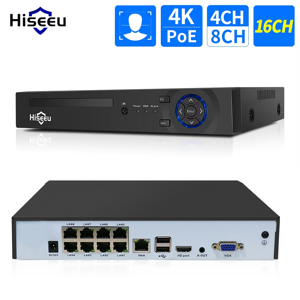 Hiseeu 4CH 10CH 16CH 4K 8MP 5M - Home Security And Cameras 评论和价格