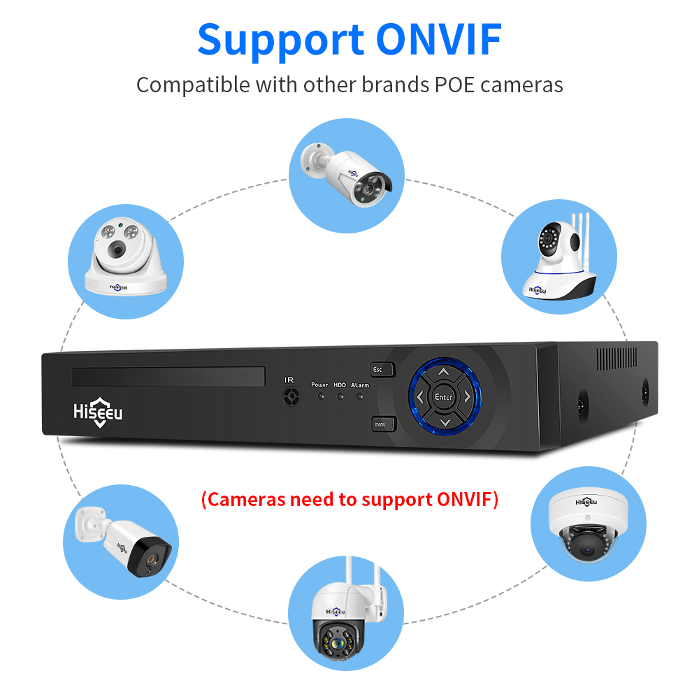 Hiseeu 4CH 10CH 16CH 4K 8MP 5M - Home Security And Cameras 评论和价格