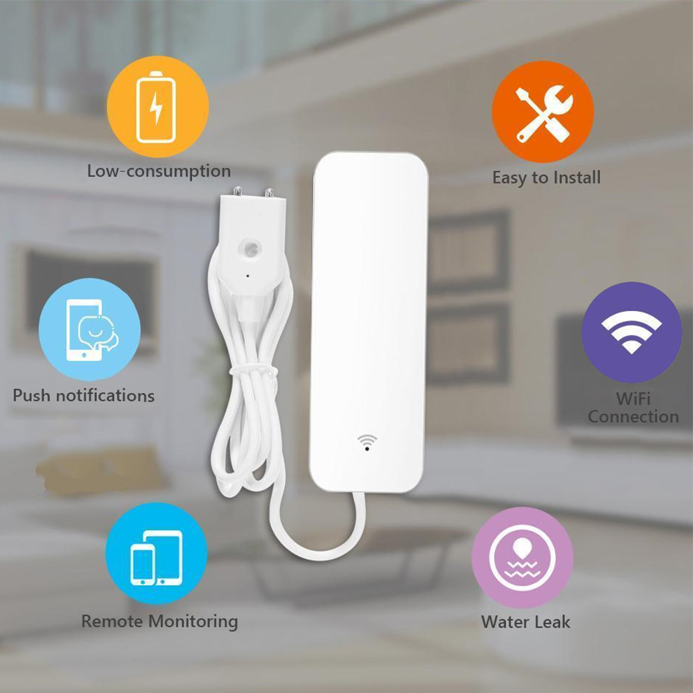 Tuya WiFi Water Leak Sensor, W - Home Security Business 评论和价格