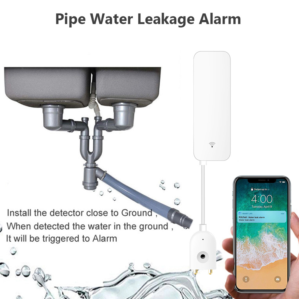 Tuya WiFi Water Leak Sensor, W - Home Security Business 评论和价格