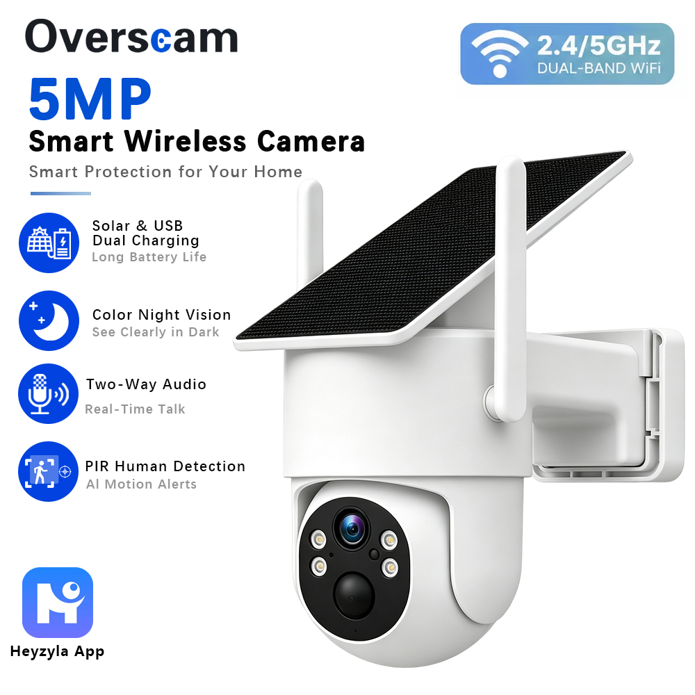 5MP Solar Powered PTZ Camera F - Home Security Product 评论和价格