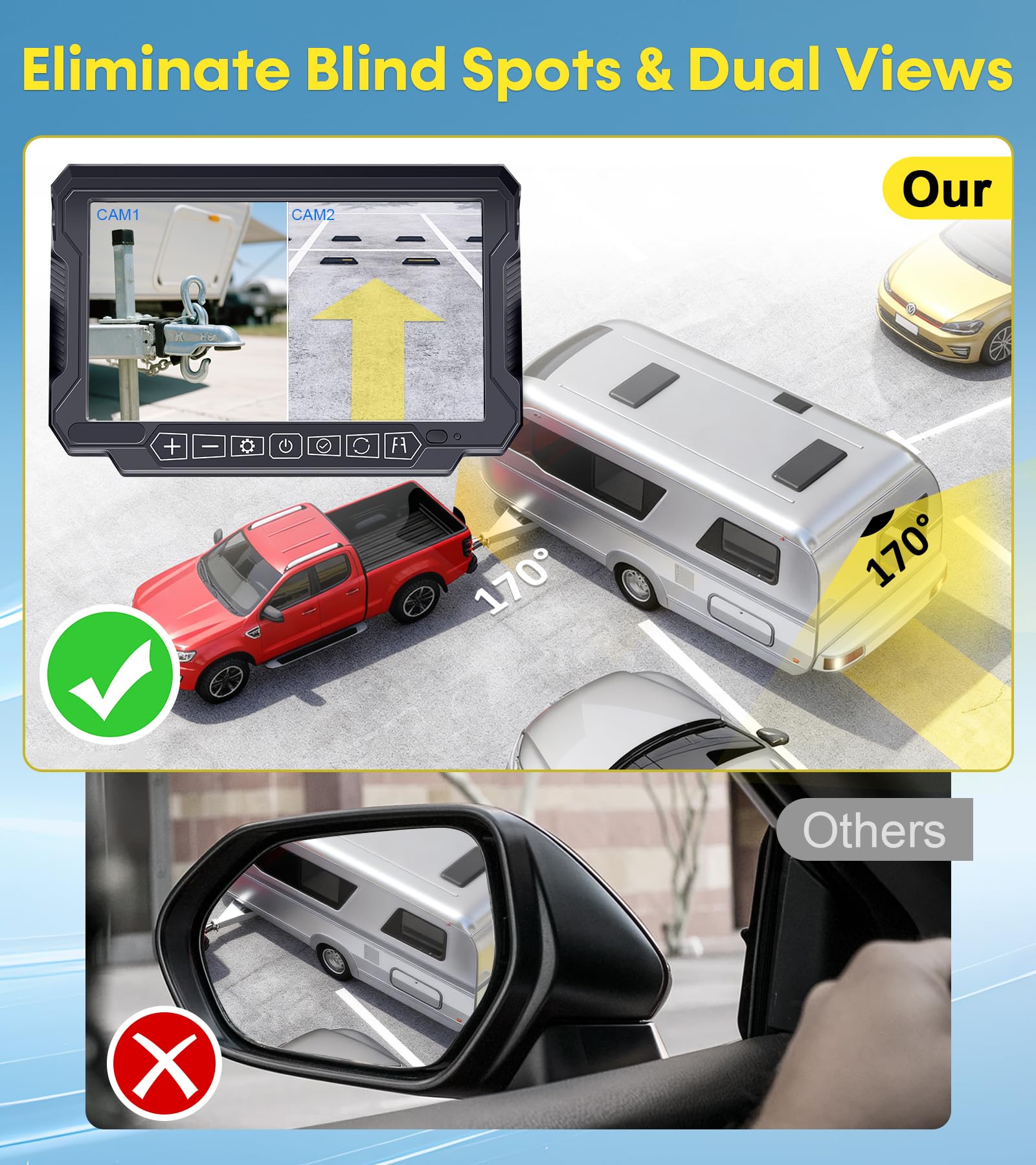 Airow auto Dual Wireless Water - Camera Solar Wireless 评论和价格