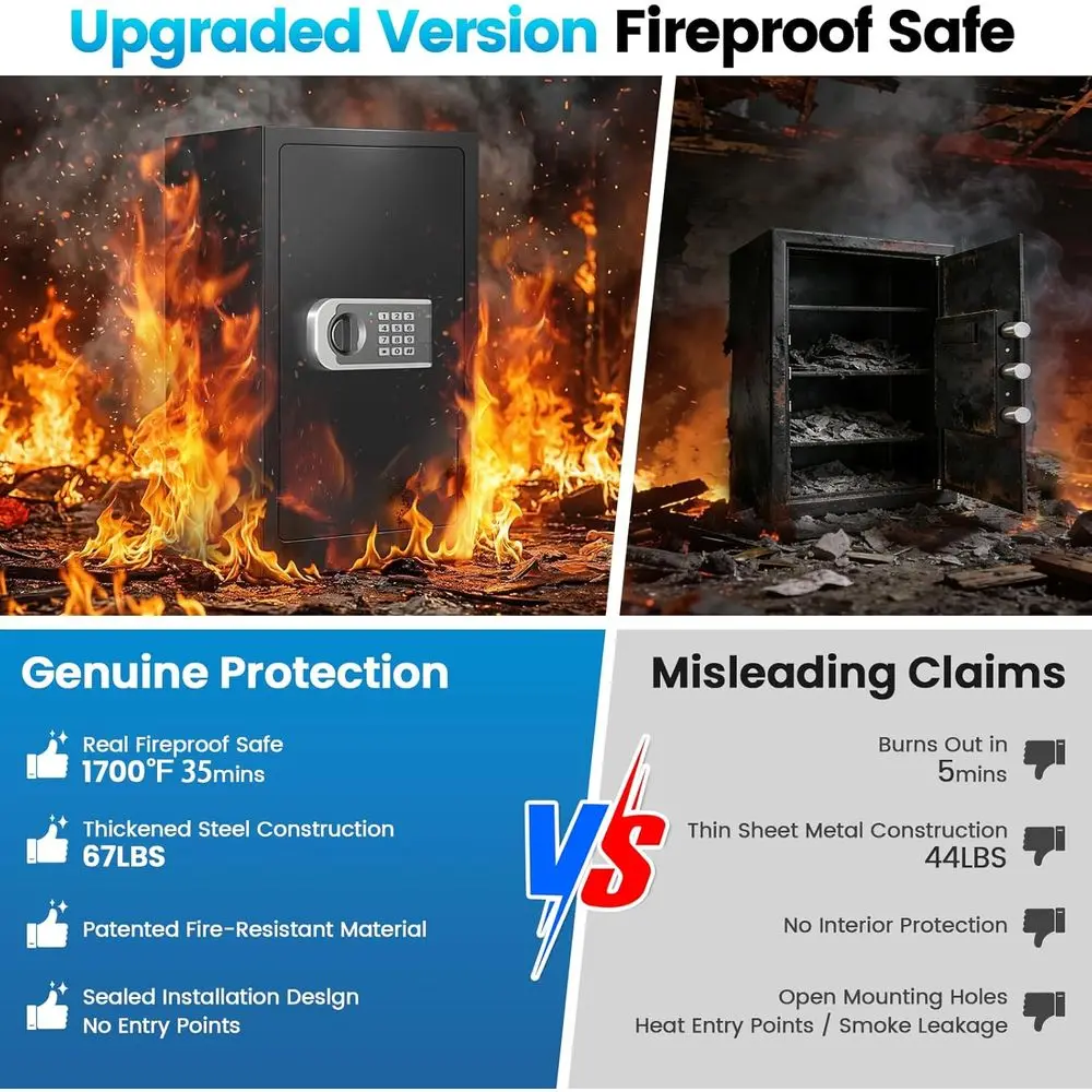Enhanced 35-Minute Fire-Resist - Safe Box Digital 评论和价格