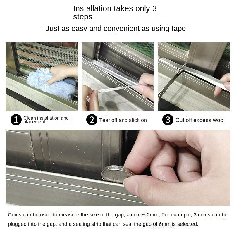 3Meters Brush Strip Self Adhes - Home Security Front Door 评论和价格