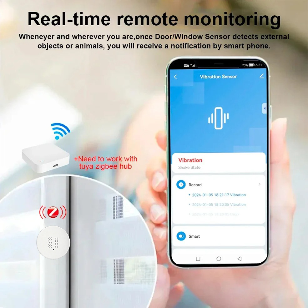 Tuya ZigBee Smart Vibration &  - Home Security System 评论和价格