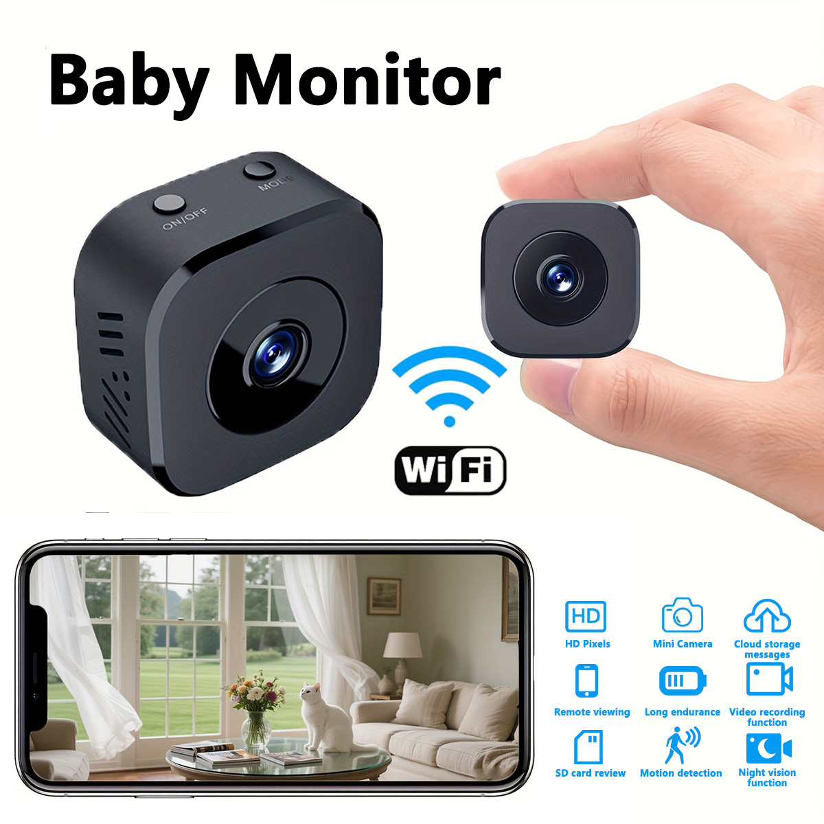 1080P HD Mini WiFi Camera Indo - Home Security Panel 评论和价格