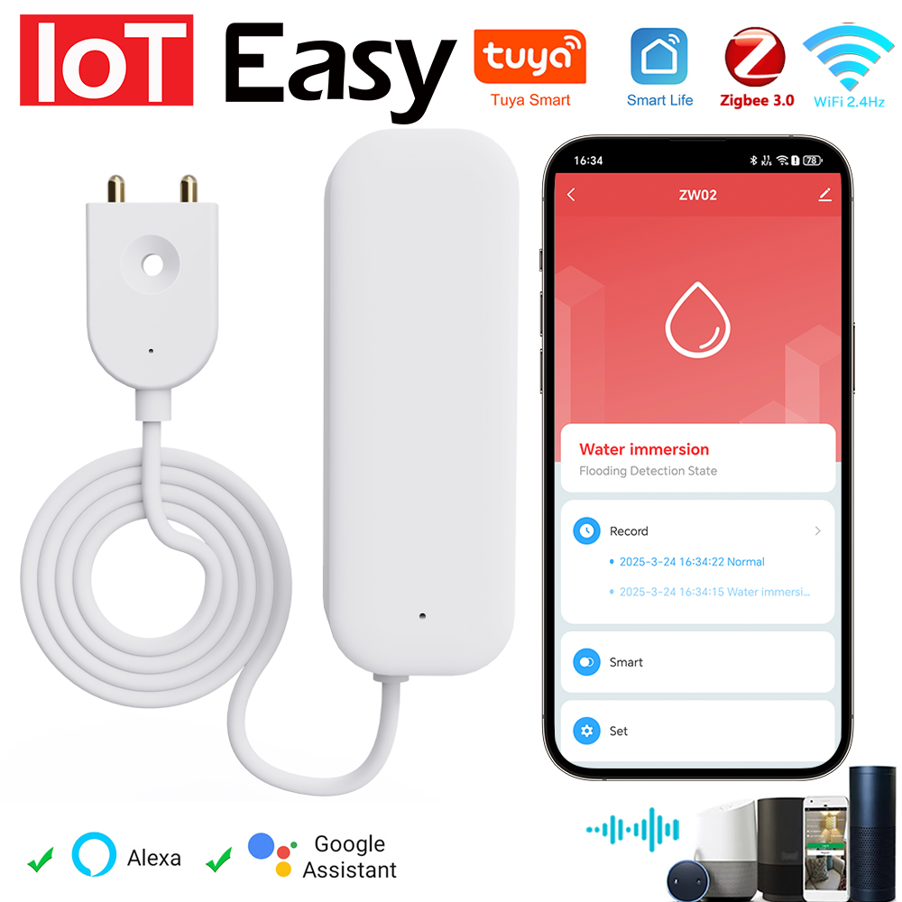 Tuya WiFi ZigBee Water Sensor  - Home Security Business 评论和价格