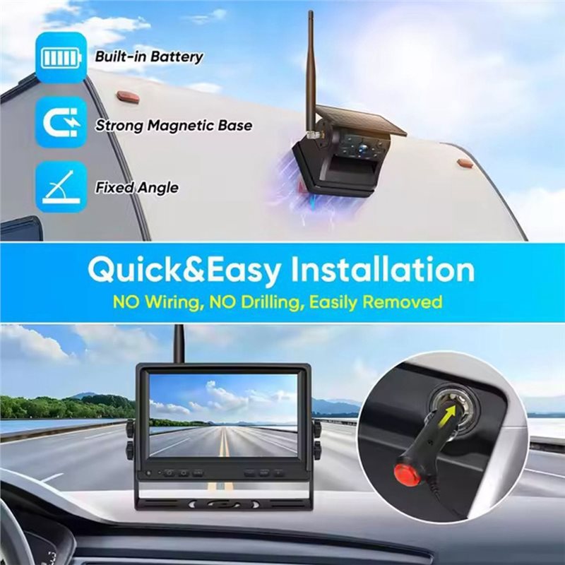 N75R-Reverse Backup Camera Wit - Camera Solar Wireless 评论和价格