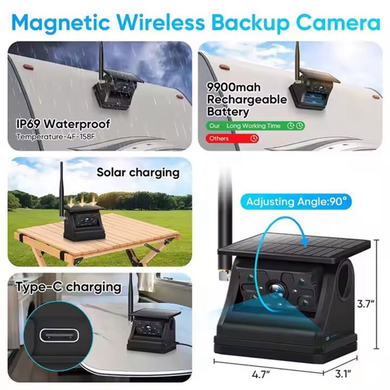N75R-Reverse Backup Camera Wit - Camera Solar Wireless 评论和价格