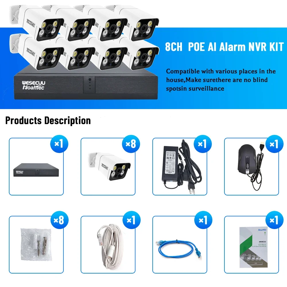 Manufacturer 5mp 4k 8mp 4 8 16 - Nvr Kit 8 Channel 评论和价格
