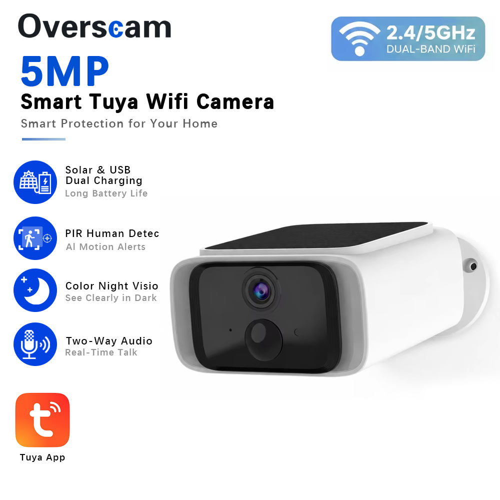 Tuya 5MP Solar Security Camera - Home Security Front Door 评论和价格