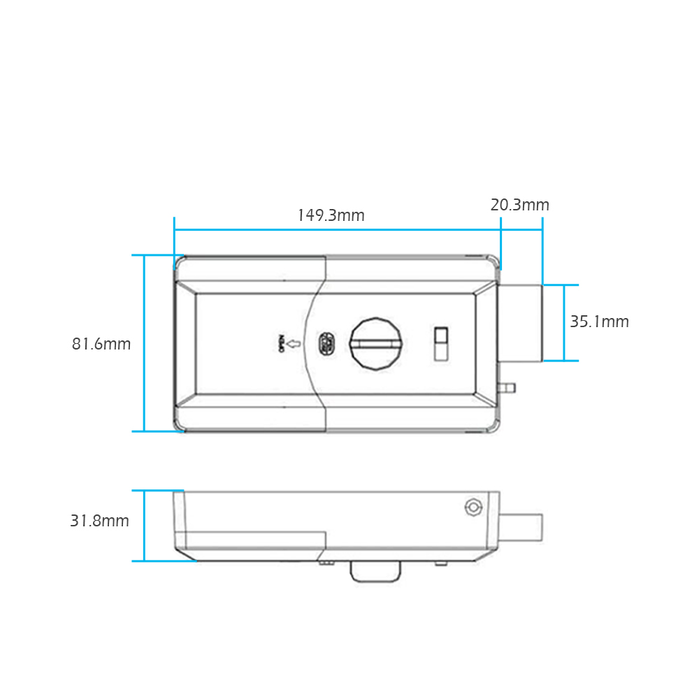 Waterproof Smart door rim lock - Home Security Keypad 评论和价格