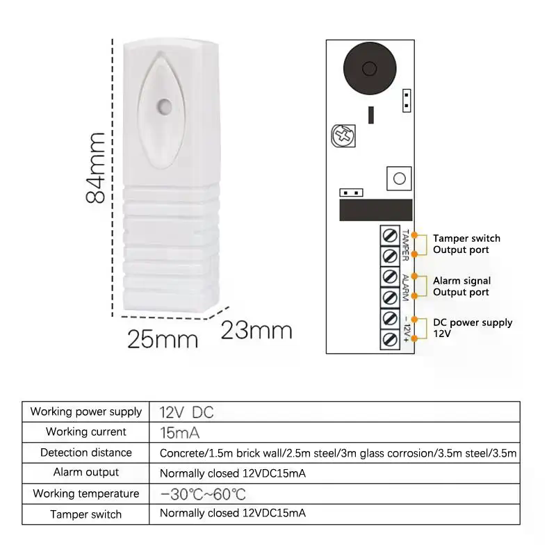 Wired Photoelectric Vibration  - Home Security System 评论和价格
